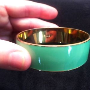 J.Crew Turquoise & Gold Enamel Bangle Bracelet